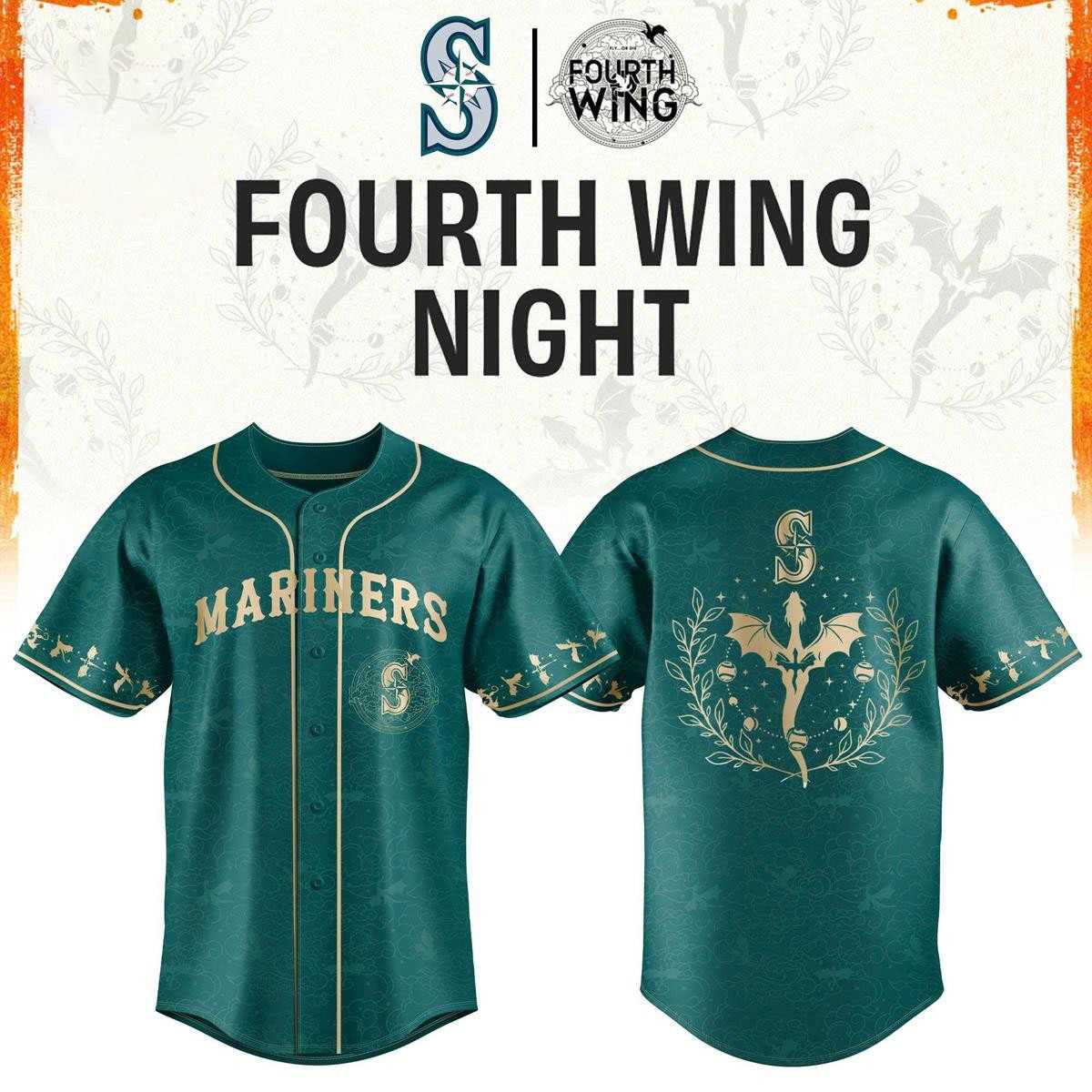 Seattle Mariners Fouth Wings 2026 Night Baseball Jersey Seattle Mariners Fouth Wings 2026 Night Baseball Jersey