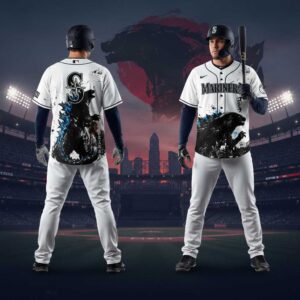 Seattle Mariners Godzilla Monster Baseball Jersey 5