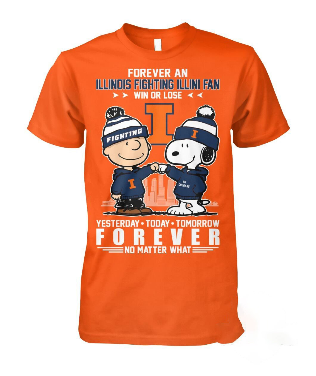 Snoopy Forever a Illinois Fighting Illini Fan Shirt Snoopy Forever a Illinois Fighting Illini Fan Shirt