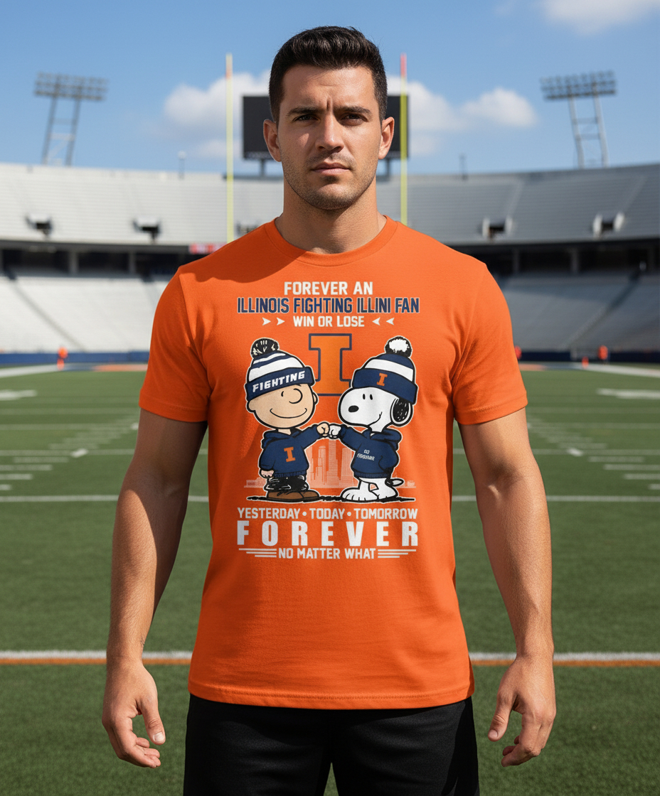 Snoopy Forever a Illinois Fighting Illini Fan Shirt Snoopy Forever a Illinois Fighting Illini Fan Shirt