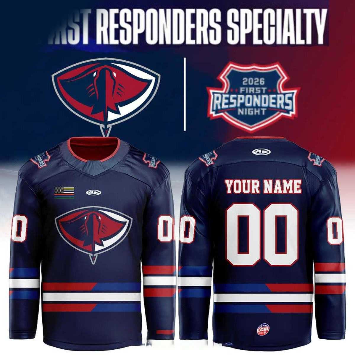 South Carolina Stingrays First Responders Appreciation Night 2026 Hockey Jersey