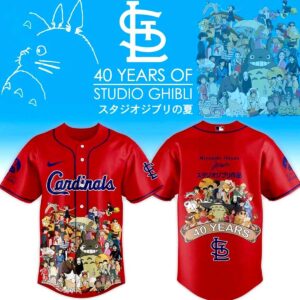 St Louis Cardinals Studio Ghibli 40th Anniversary Jersey 1