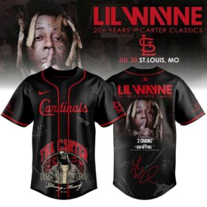 StLouis Cardinals Lil Wayne 20 Years of Carter Classics Tour Edition Baseball Jersey