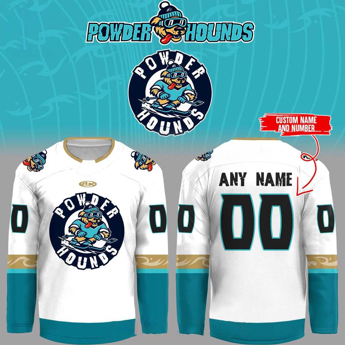 Tahoe Knight Monsters 2026 Tahoe Powder Hounds Night White Hockey Jersey