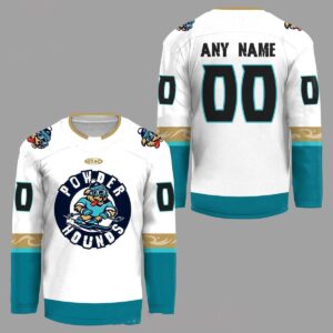 Tahoe Knight Monsters 2026 Tahoe Powder Hounds Night White Hockey Jersey