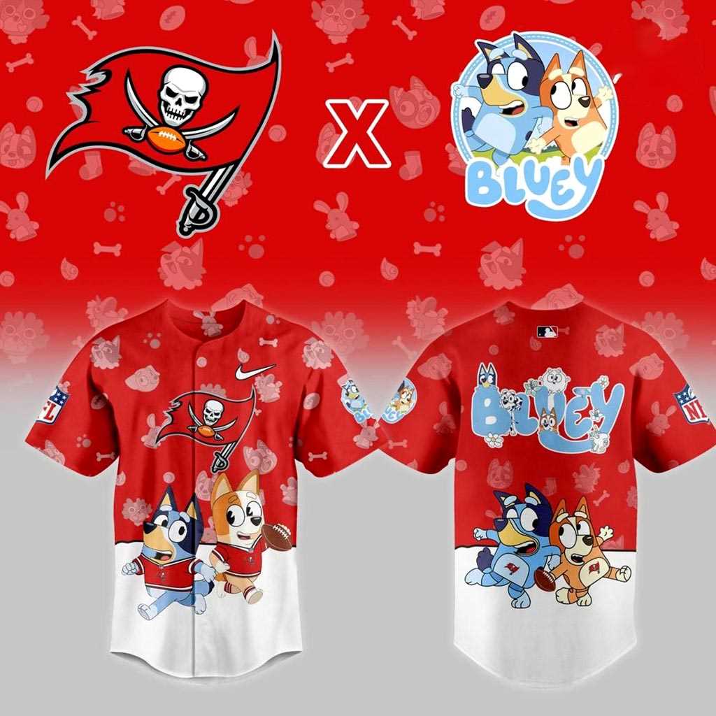 Tampa Bay Buccaneers Bluey Night Baseball Jersey