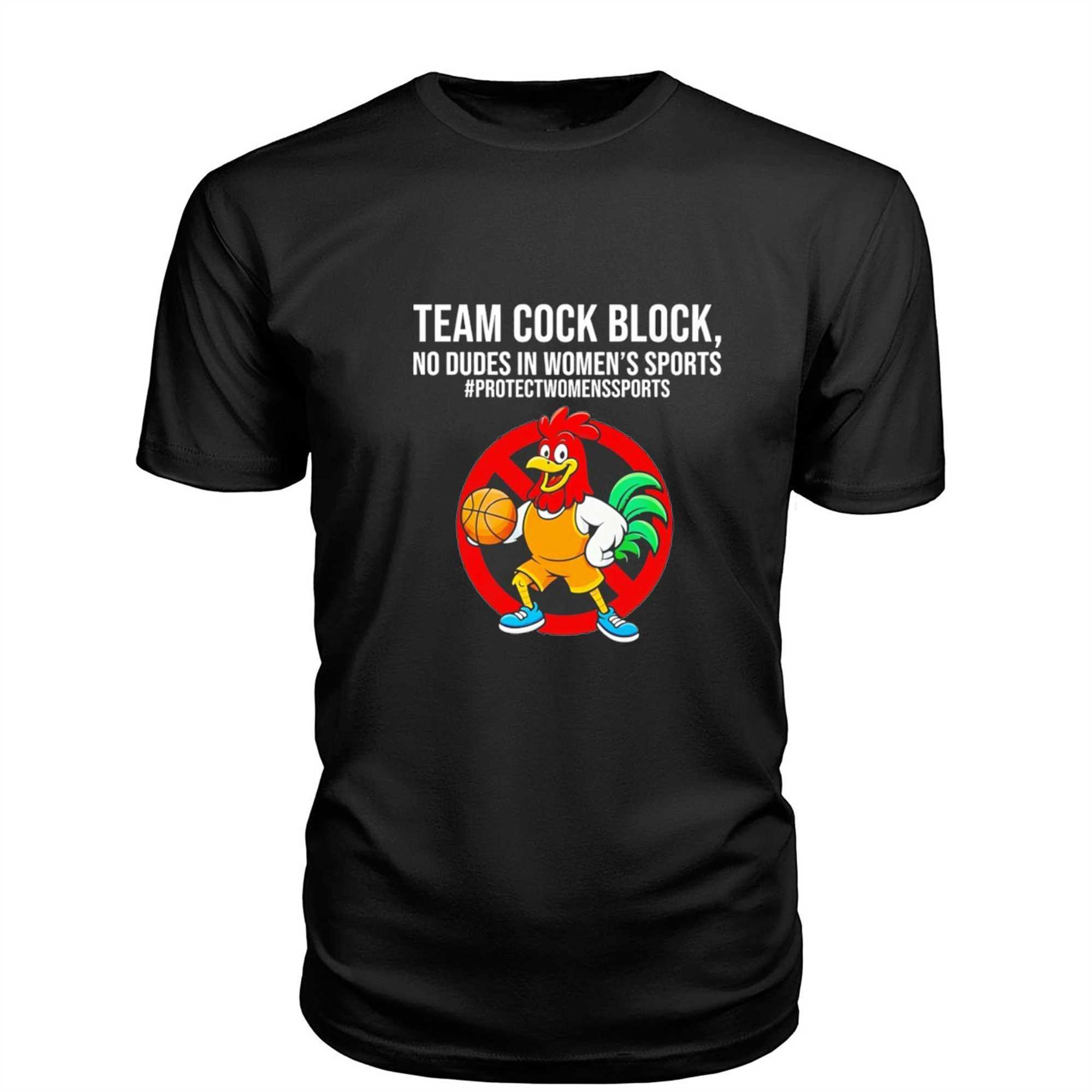Team Cock Block No Dudes In Womens Sports Tee