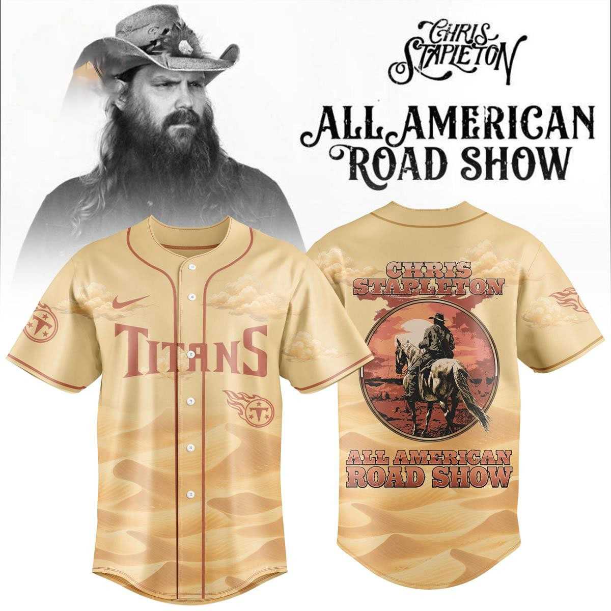Tennessee Titans Chris Stapleton All American Road Show 2026 Baseball Jersey