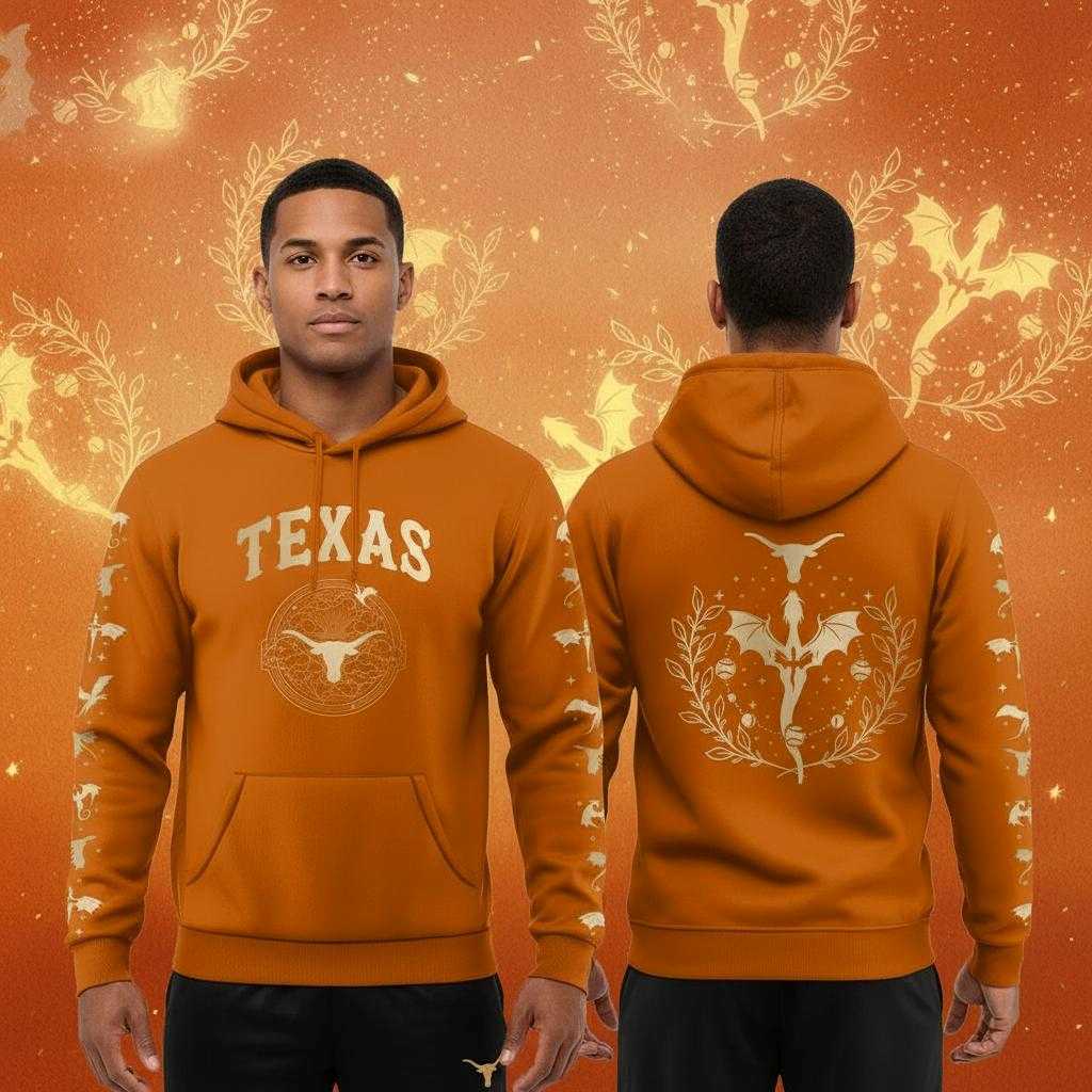 Texas Longhorns Fourth Night 2026 NCAA Football Black Hoodie Tee Texas Longhorns Fourth Night 2026 NCAA Football Black Hoodie Tee