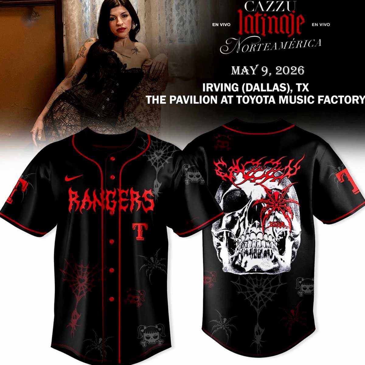 Texas Rangers Cazzu Latinaje En Vivo Tour NA Tour 2026 For Fan Jersey