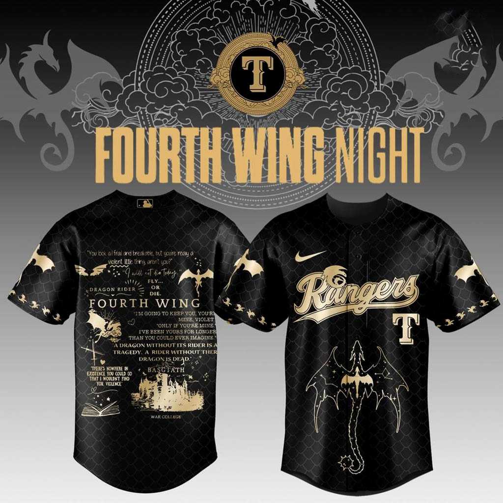 Texas Rangers Fourth Wing Night Jersey Dragon Graphics Quotes Edition Texas Rangers Fourth Wing Night Jersey Dragon Graphics Quotes Edition