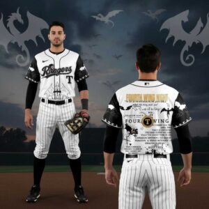 Texas Rangers Fourth Wing Night Jersey Dragon Graphics Quotes Edition