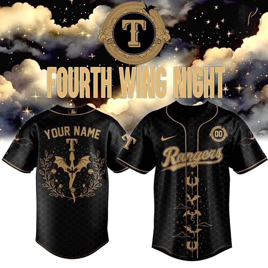 Texas Rangers Fourth Wing Night Limited Custom Baseball Jersey Texas Rangers Fourth Wing Night Limited Custom Baseball Jersey