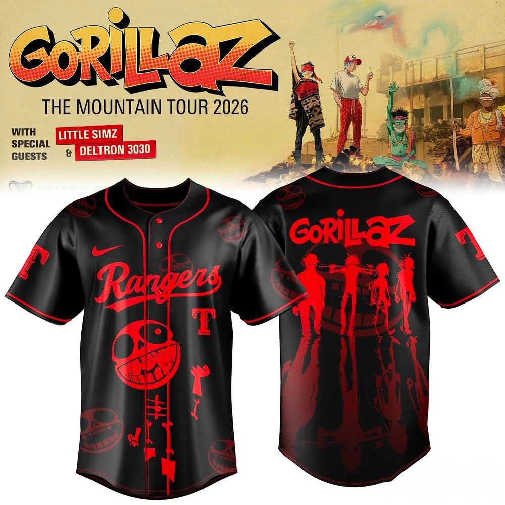The Mountain Tour 2026 San Diego Padres Gorillaz Jersey The Mountain Tour 2026 San Diego Padres Gorillaz Jersey