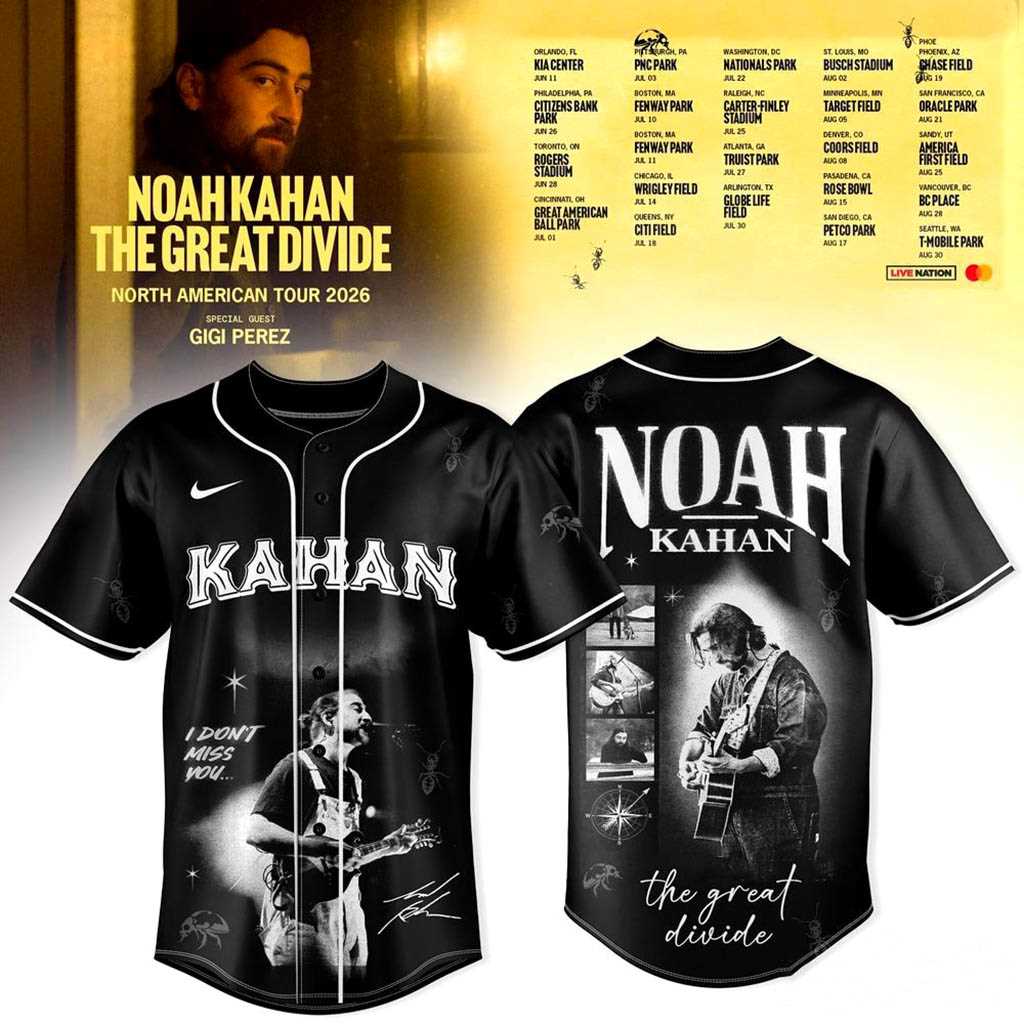 The Great Divide Tour 2026 Noah Kahan Jersey The Great Divide Tour 2026 Noah Kahan Jersey