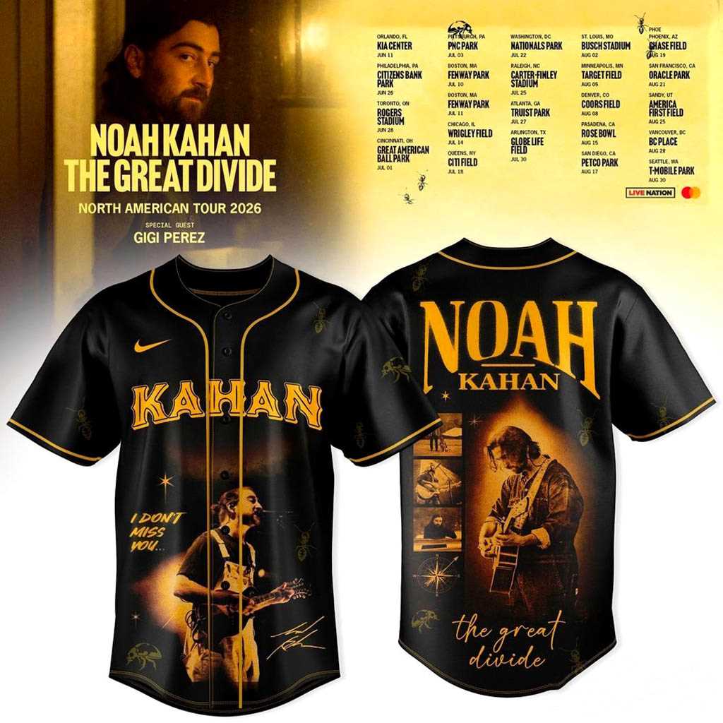 The Great Divide Tour 2026 Noah Kahan Jersey The Great Divide Tour 2026 Noah Kahan Jersey