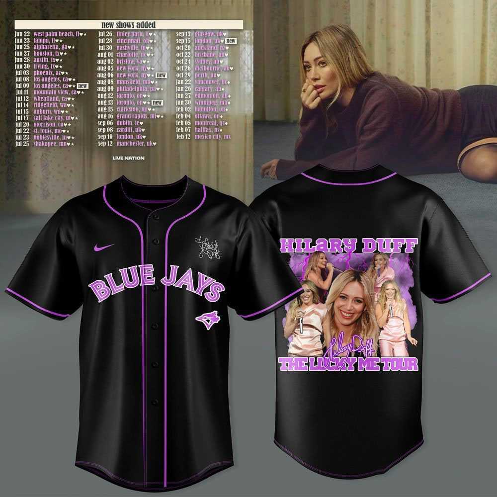The Lucky Me Tour 2026 Hilary Duff Toronto Blue Jays Jersey