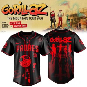 The Mountain Tour 2026 San Diego Padres Gorillaz Jersey