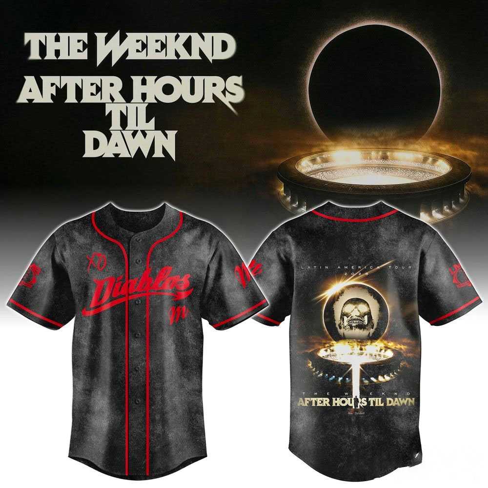 The Weeknd After Hours Til Dawn 2026 Diablos Mx Baseball Jersey The Weeknd After Hours Til Dawn 2026 Diablos Mx Baseball Jersey