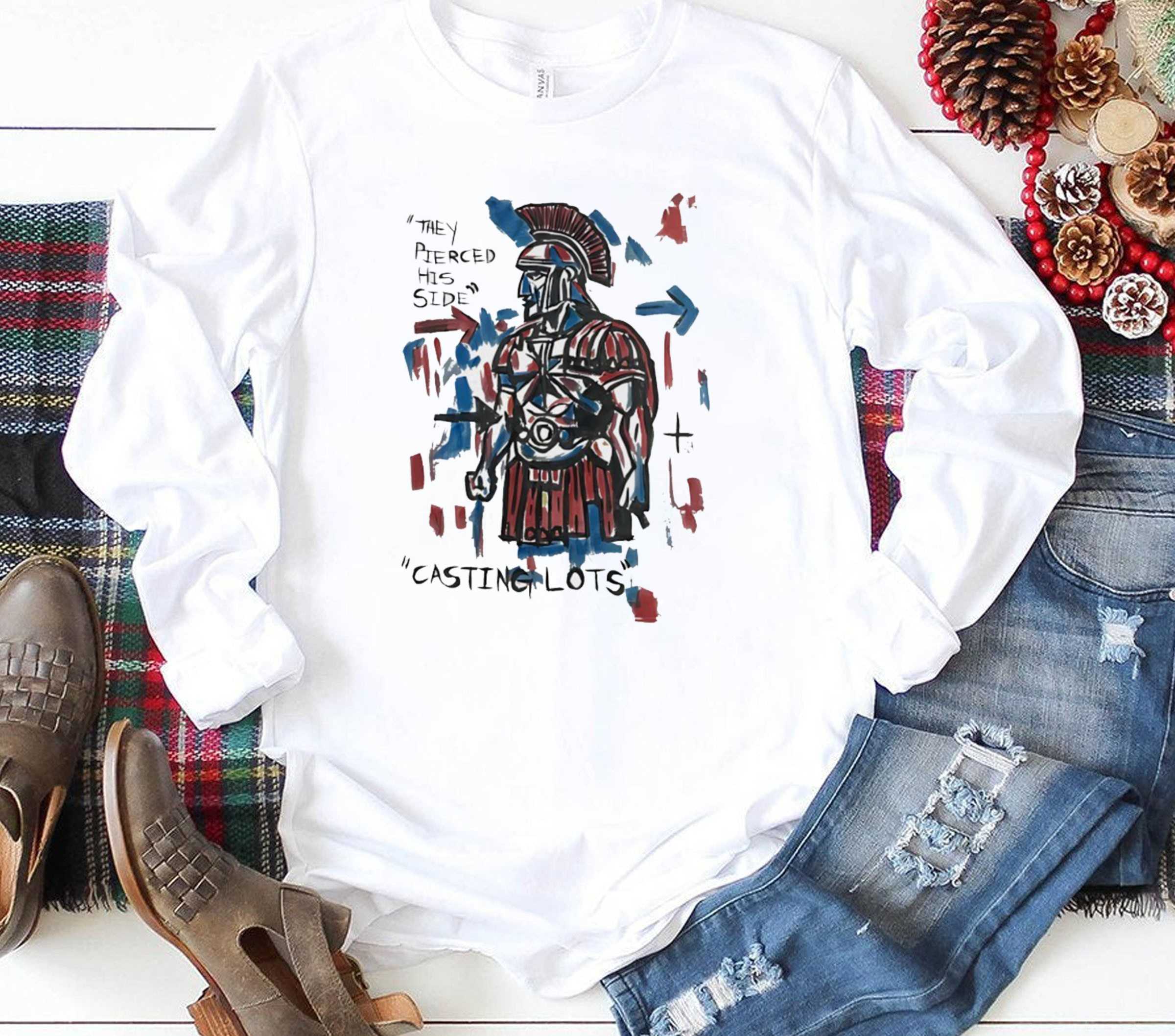 They Pierced His Side Casting Lots Tee