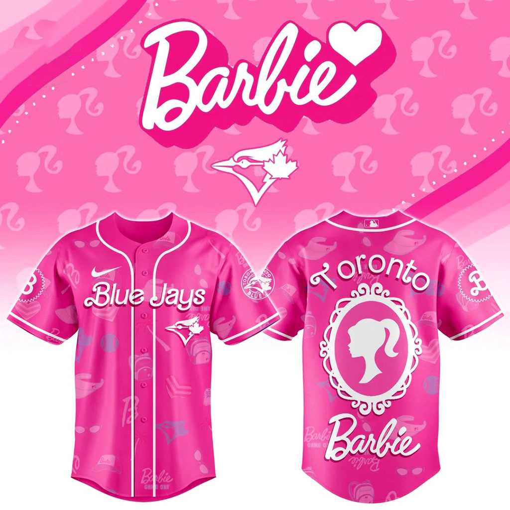 Toronto Blue Jays Barbie Pink Baseball Jersey Toronto Blue Jays Barbie Pink Baseball Jersey