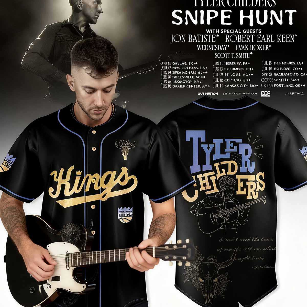 Tyler Childers Sacramento Kings 2026 Snipe Hunt Jersey Tyler Childers Sacramento Kings 2026 Snipe Hunt Jersey