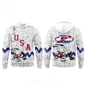 USA Hockey 2026 Olympics Champions Peanuts Night Tee Hoodie