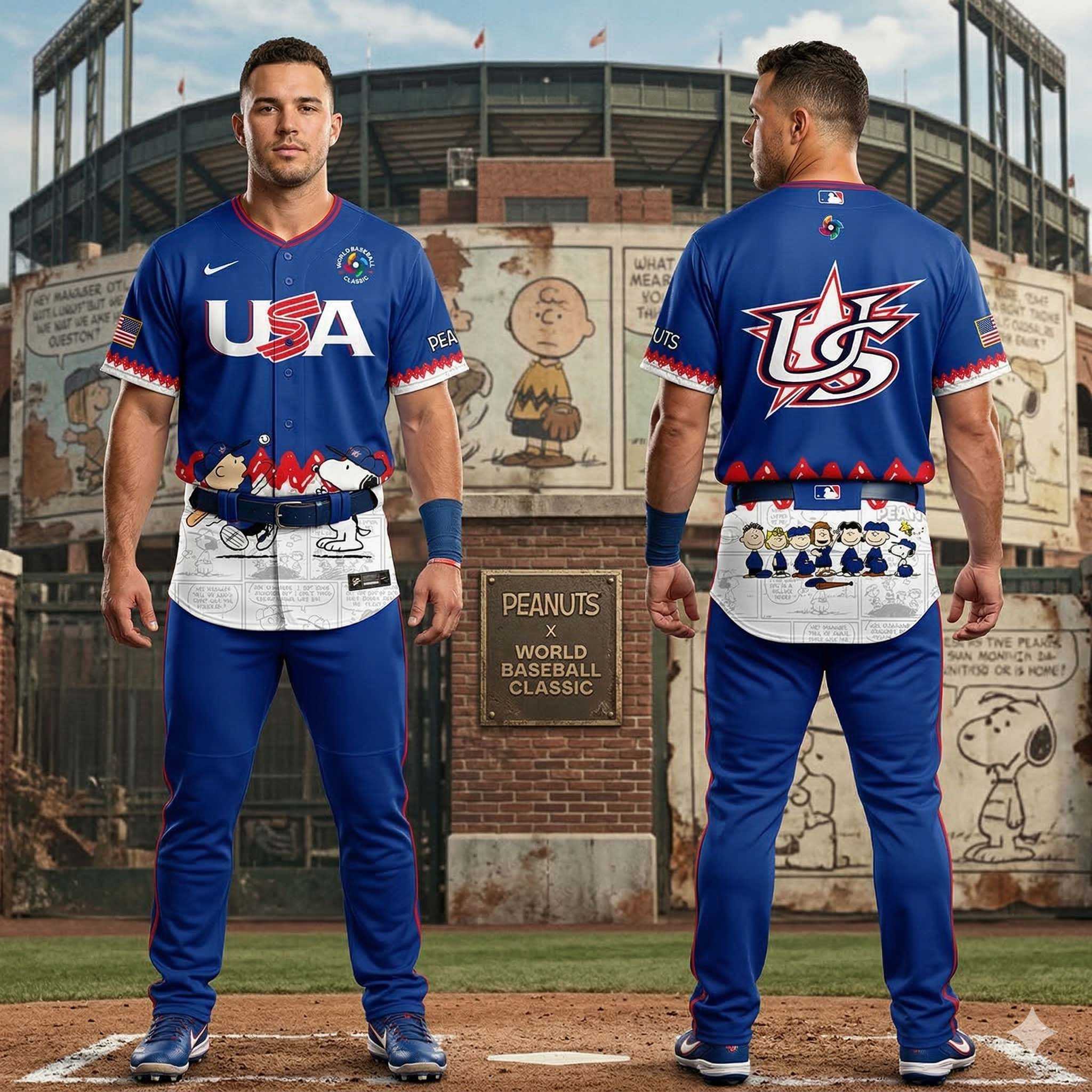 USA Peanuts Baseball Team 2026 World Edition Jersey USA Peanuts Baseball Team 2026 World Edition Jersey