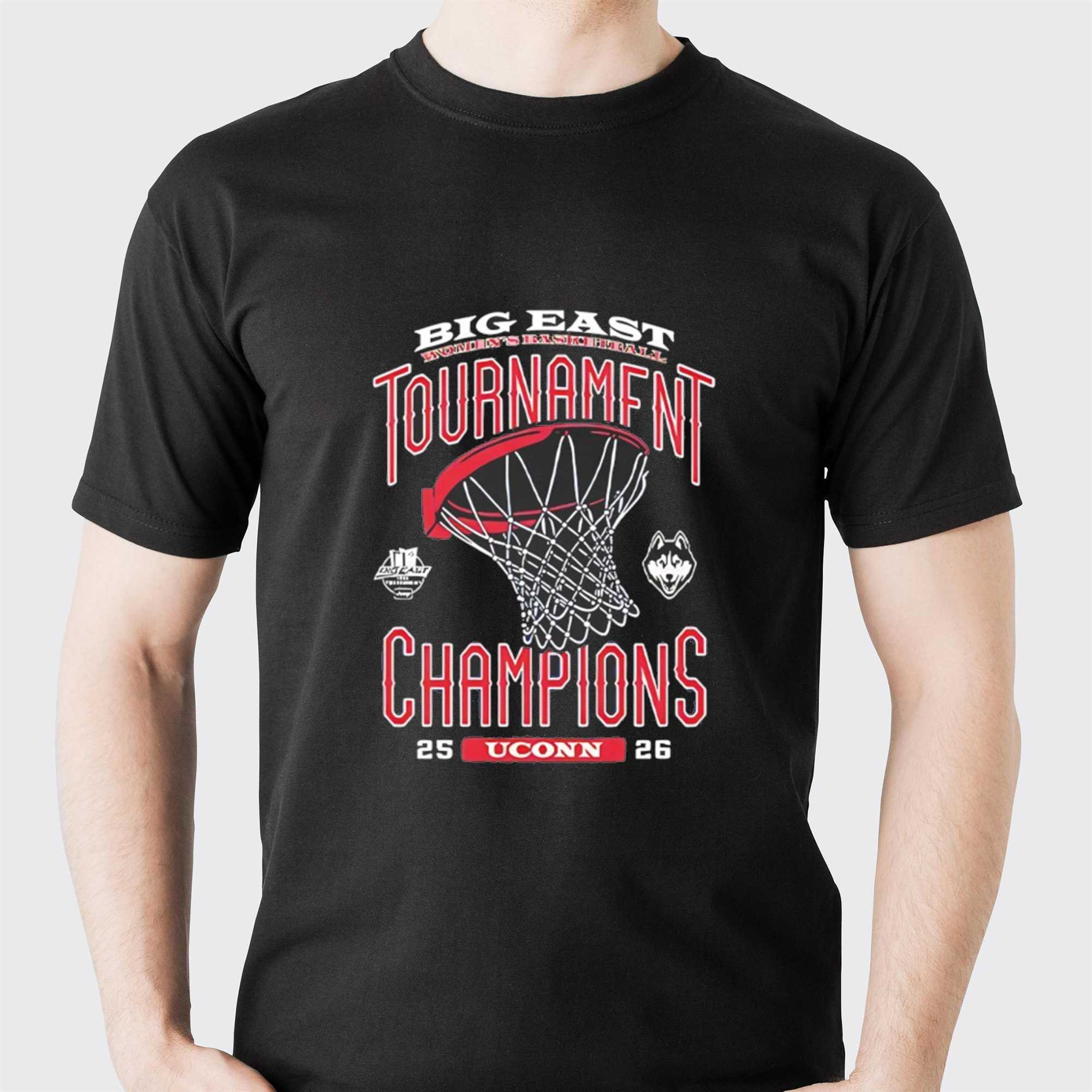 Uconn Huskies Big East Womens Basketball Tournament Champions 25 26 Tee Uconn Huskies Big East Womens Basketball Tournament Champions 25 26 Tee