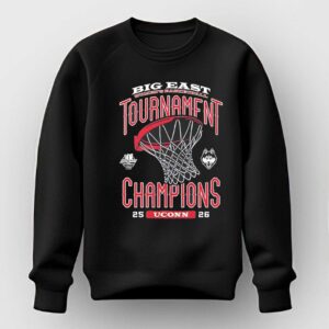 Uconn Huskies Big East Womens Basketball Tournament Champions 25 26 Tee