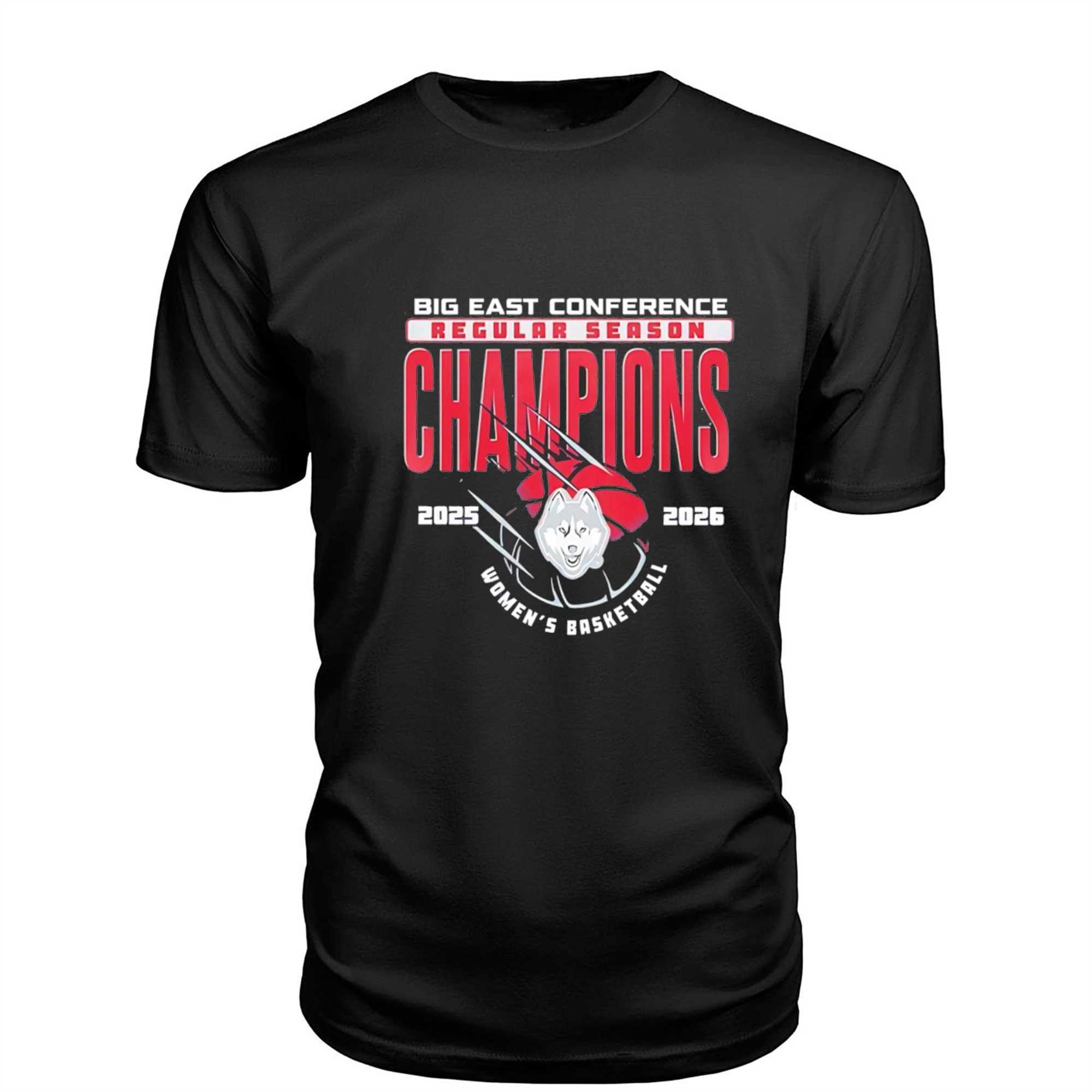 Uconn Huskies Womens Basketball 2026 Big East Champions Tee Uconn Huskies Womens Basketball 2026 Big East Champions Tee