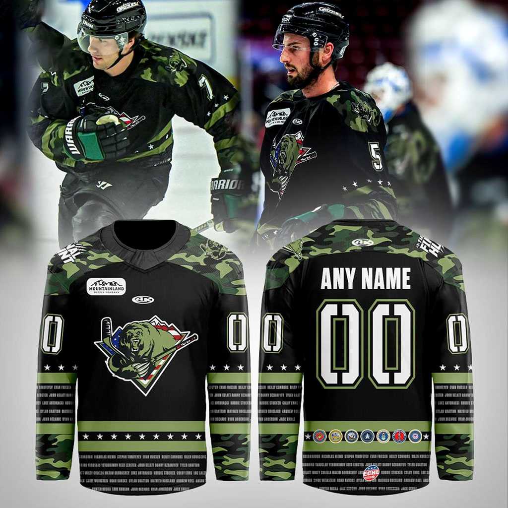 Utah Grizzlies Military Night 2026 Custom Hockey Jersey