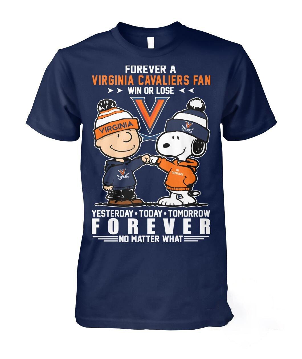 Virginia Cavaliers Snoopy Charlie Brown Forever Fan Shirt