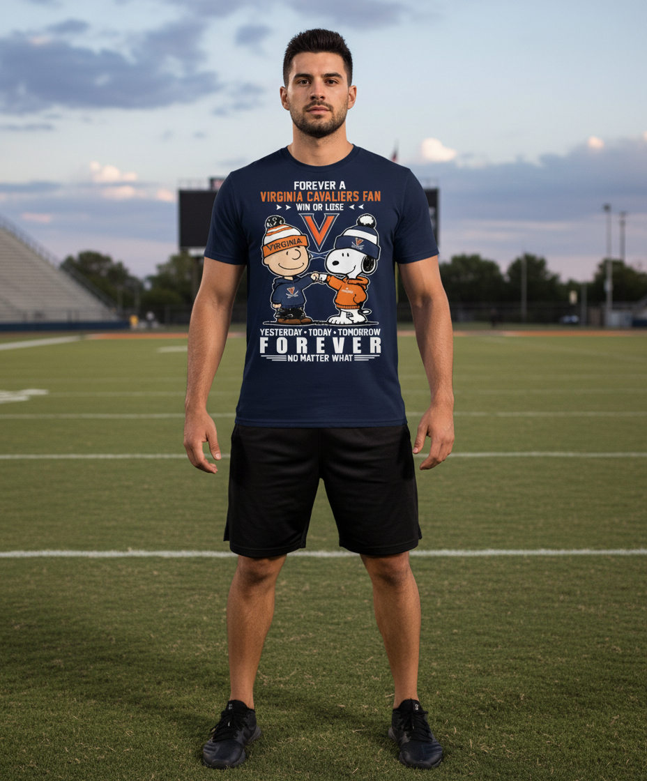 Virginia Cavaliers Snoopy Charlie Brown Forever Fan Shirt Virginia Cavaliers Snoopy Charlie Brown Forever Fan Shirt
