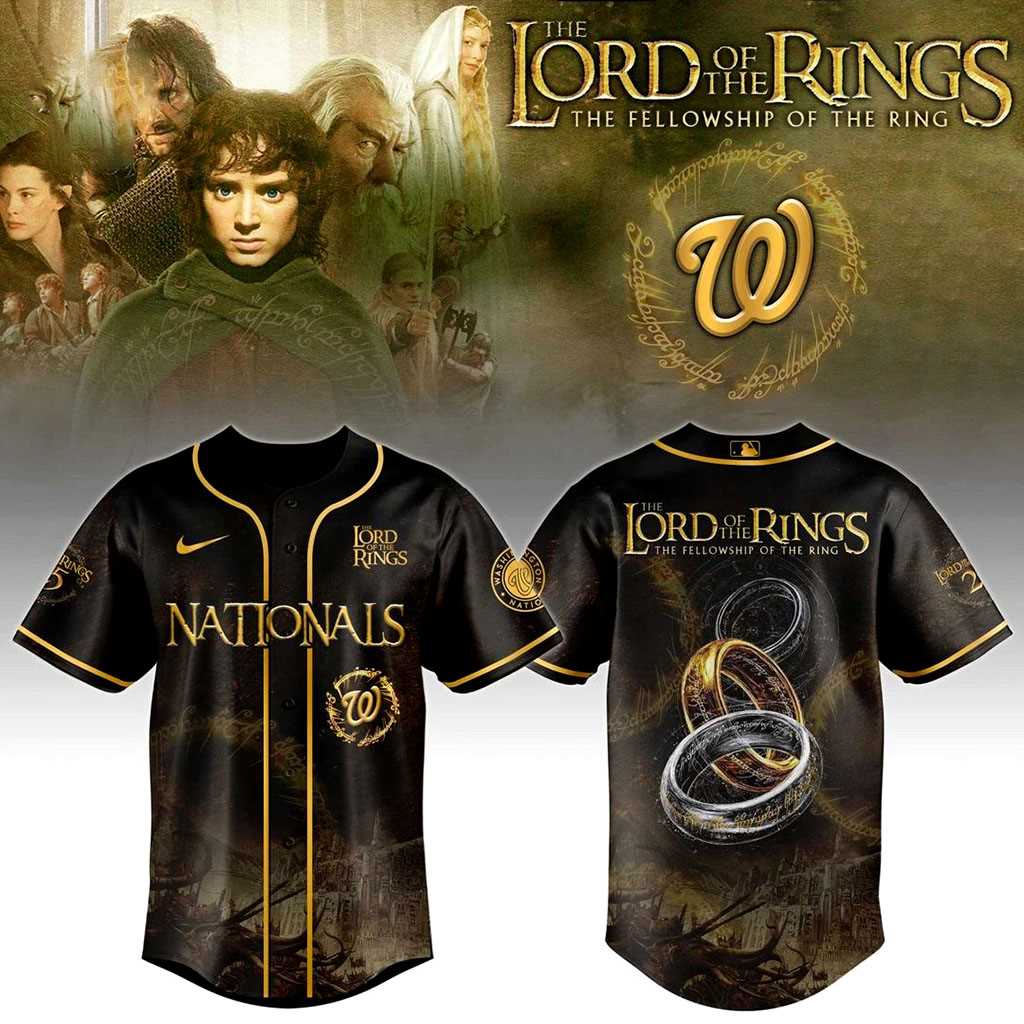 Washington Nationals The Lord Of The Rings Baseball Jersey Washington Nationals The Lord Of The Rings Baseball Jersey