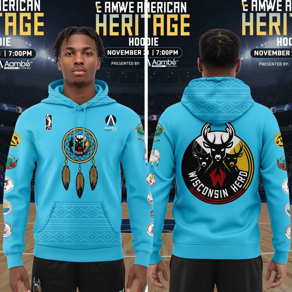 Wisconsin Herd Native American Heritage Night 2025-2026 Hoodie Tee
