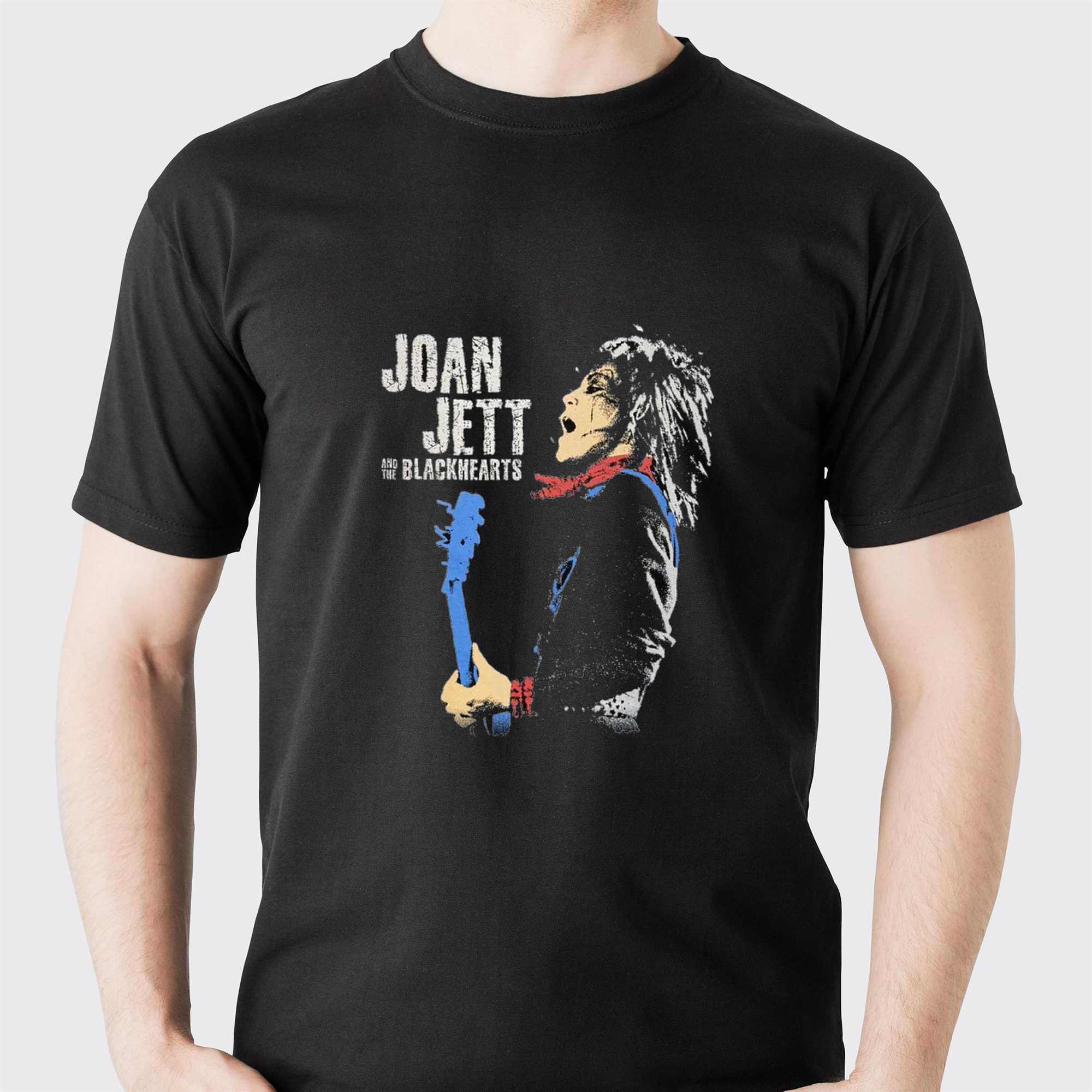 JOAN JETT Attractive Blue Guitar Shirt