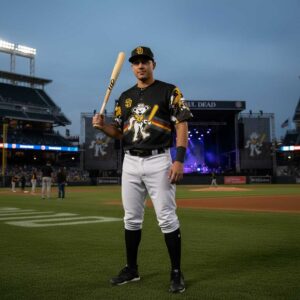 Collection of All Team MLB Grateful Dead Night 2026 Jerseys, black with dancing bears, team names, and colorful tie-dye sleeves.