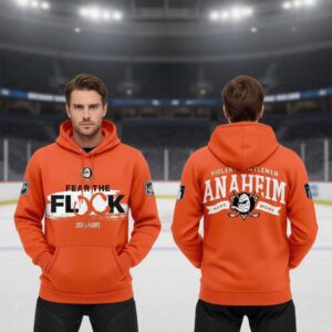 Anaheim Ducks Fear The Flock 2026 Playoffs Anaheim Hard Work Tee Hoodie