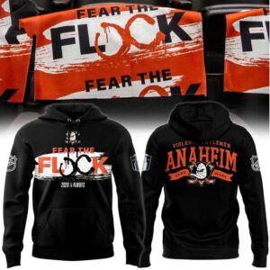 Anaheim Ducks Fear The Flock 2026 Playoffs Anaheim Hard Work Tee Hoodie