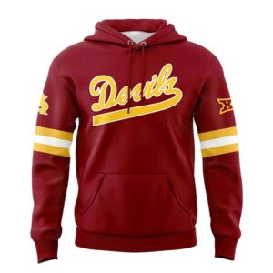 Arizona State Sun Devil Softball Classic Wordmark Game Day 2026 Shirt Hoodie with maroon, gold 'Devils 10' text & trident logo.