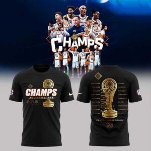 Auburn Tigers Men's Basketball NIT Champions 2026 Locker Room Trophy Hoodie, black with golden 