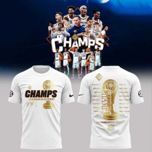 Auburn Tigers Men's Basketball NIT Champions 2026 Locker Room Trophy Hoodie, black with golden 