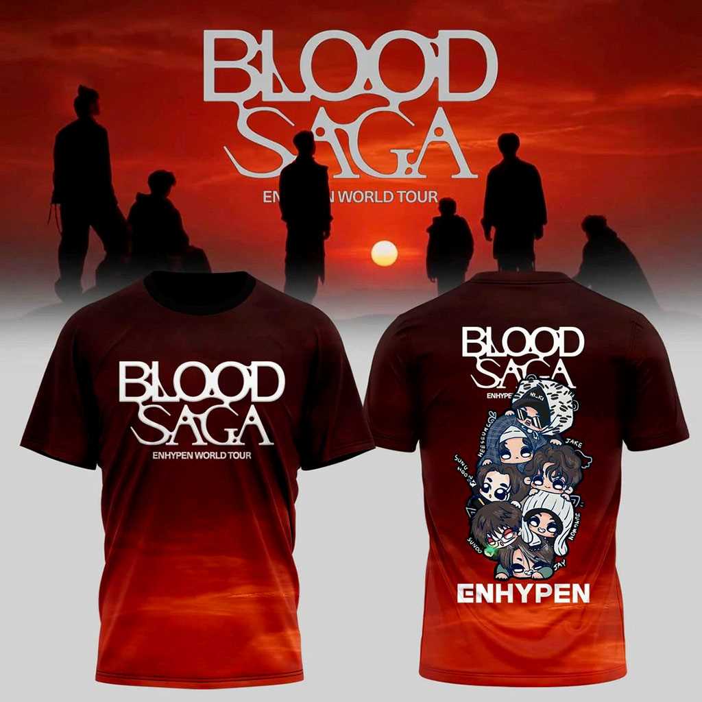 BLOOD SAGA Enhypen World Tour 2026 Special T-shirt BLOOD SAGA Enhypen World Tour 2026 Special T-shirt
