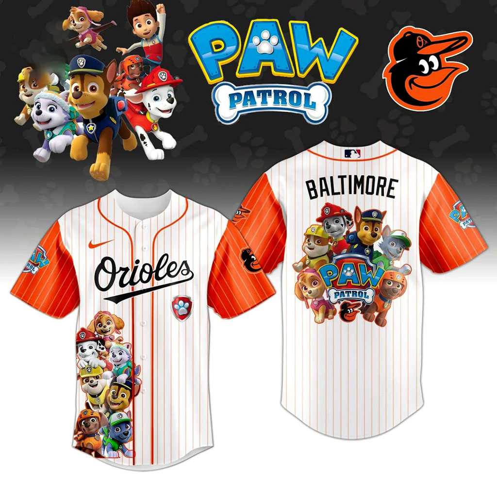 Baltimore Orioles Paw Patrol Night Baseball Jersey Baltimore Orioles Paw Patrol Night Baseball Jersey