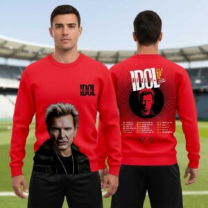 Billy Idol Its A Nice Day To Tour Again 2026 Tee Red T-Shirt