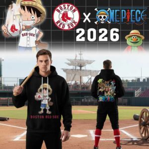 Boston Red Sox One Piece 2026 Midnight Pirate Diamond Tee Hoodie