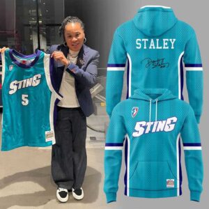 Charlotte Sting Dawn Staley 2001 Teal Swingman Hoodie