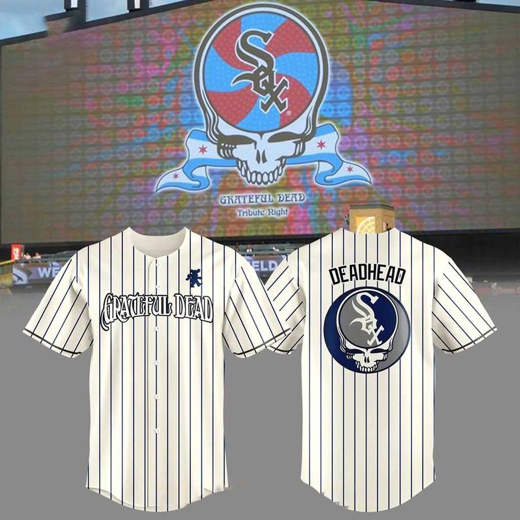 Chicago White Sox Grateful Dead Tribute Night 2026 Striped Baseball Jersey Chicago White Sox Grateful Dead Tribute Night 2026 Striped Baseball Jersey