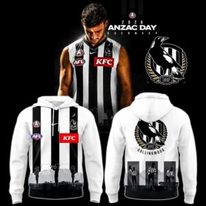 Collingwood FC Introducing our 2026 Anzac Day Guernsey Hoodie